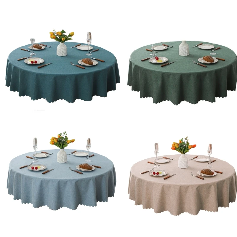 

Circulars Table Cloth Resistant Tablecloth for Weddings and Parties DXAF