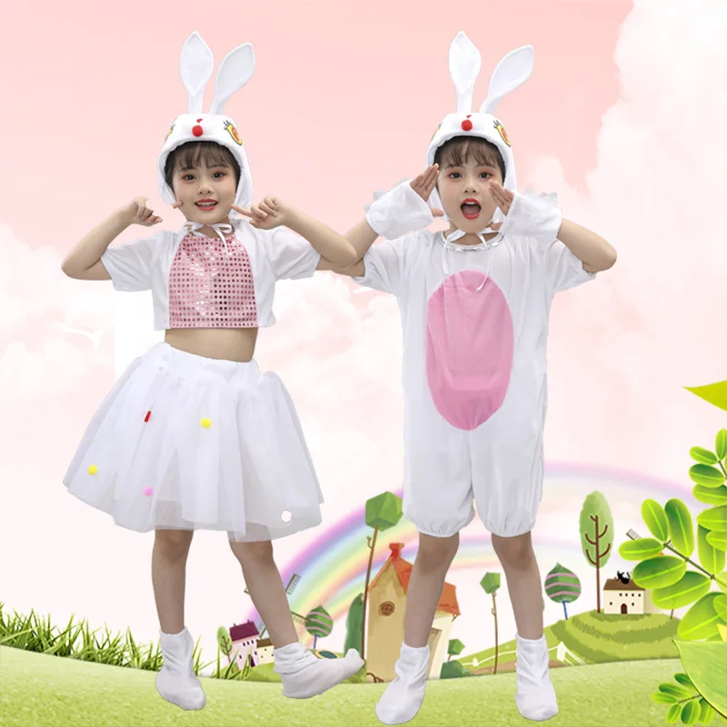 New Year's Day children's performance costumes, little rabbit costumes, dance performance costumes, Christmas costumes