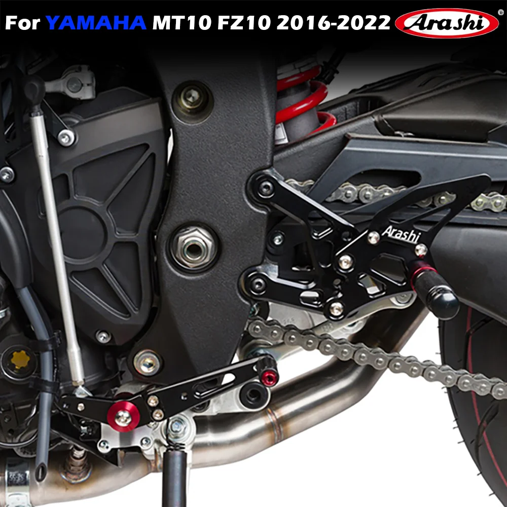 Arashi Motorcycle accessories footrest pedal foot peg Rearset Rear Set foot rest  For YAMAHA MT10 FZ10 2016-2022