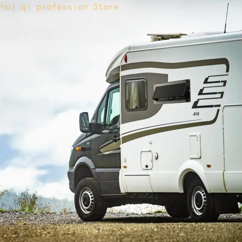Wohnmobil-Dachhauben-Entlüftungsabdeckung mit Außenklappe und breitem Montageflansch für Wandentlüftungsauslass zur Serviceanwendung H8WE – Detail 9