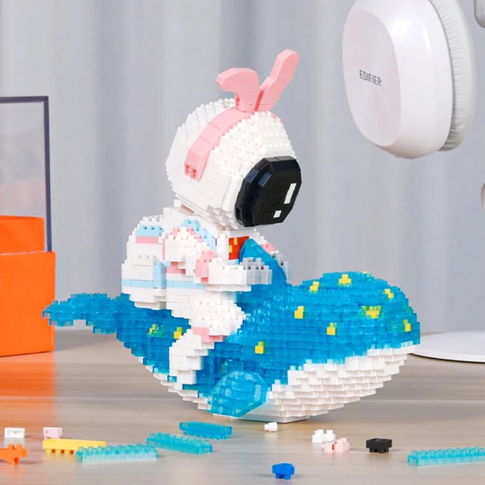 AstronsomMini-Briques de construction pour enfants, modèle de nuit Spaceman, cadeau de vacances, jouets pour enfants