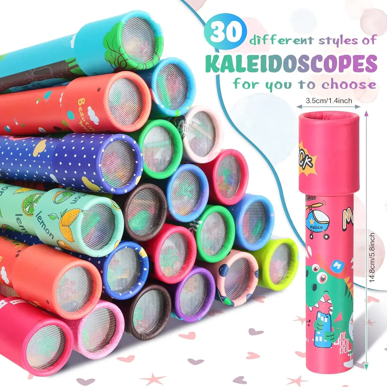 1Pc Classic Kaleidoscopes Vintage Mini Kaleidoscope Educational Toy for Kids Return Gifts School Classroom Prizes Pattern Random