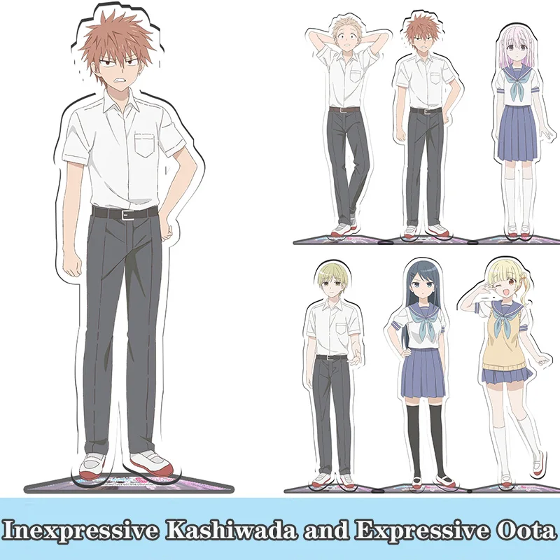 

Anime Inexpressive Kashiwada And Expressive Oota Acrylic Stand Figure Display Cosplay Charm Desktop Model Plate Christmas Gift