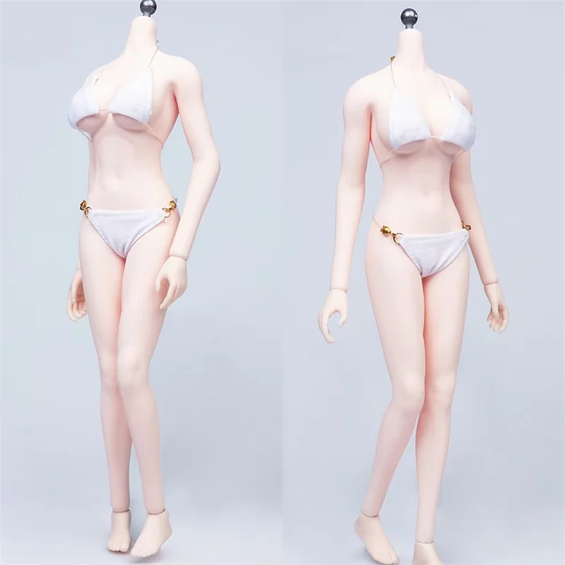 NewTech G001 1/6 Scale Female Big Breast Pink Skin Seamless Body Stainless Steel Skeleton 12