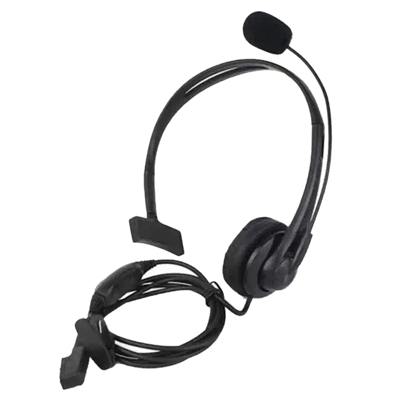 ABKI-2Pin K Plug سماعة رأس لاسلكية إسفنجية وسادة أذن من جانب واحد مع ميكروفون