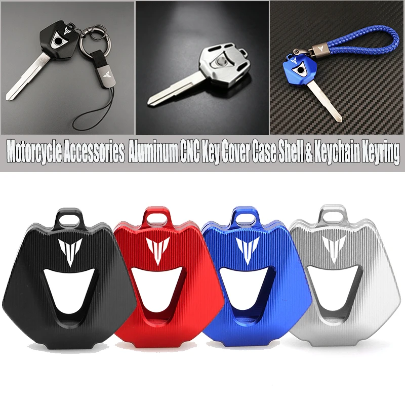Moto For Yamaha MT03 MT07 MT09 MT10 MT25 MT-03 MT-07 MT 03/07/09/10/25 CNC Key Cover Case Shell & Keychain Keyring Accessories