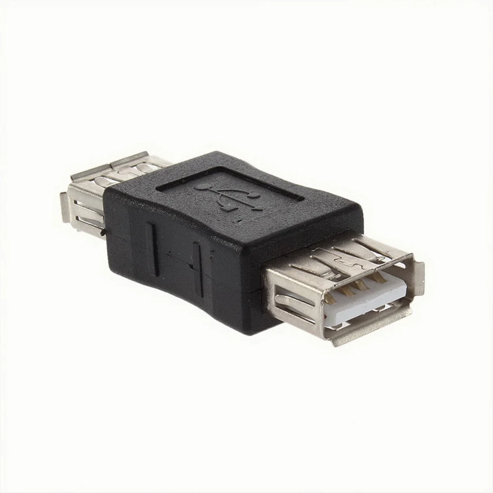 

Usb Type A Female To Female Adapter 4.4X1.7X1Cm Black Pvc Data Transfer Charge Extension Cord For Phone Accessories Audio