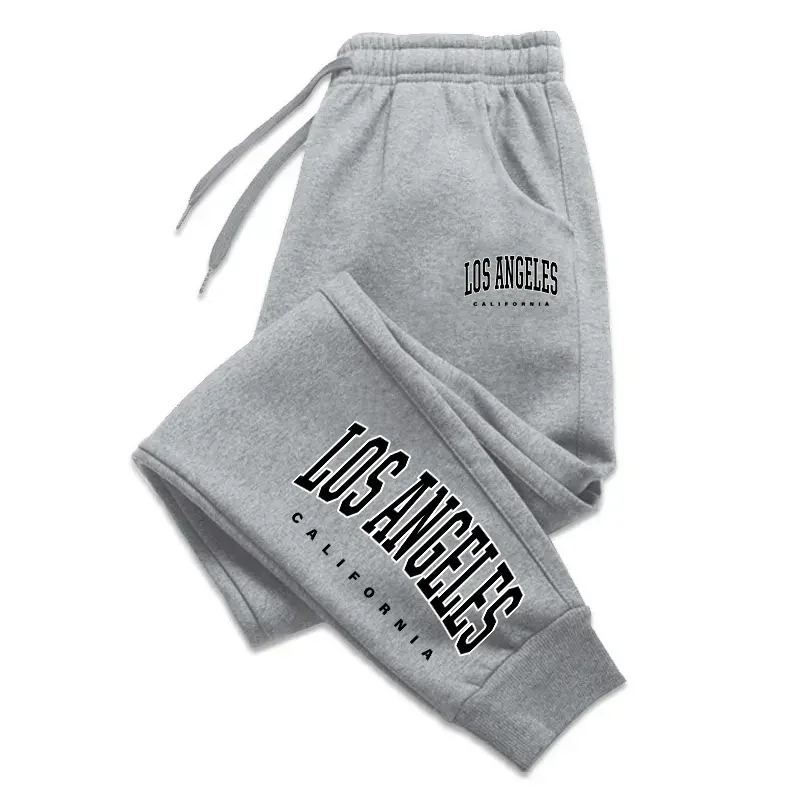 

2025Hot selling Los Angeles printed sports pants, fitness running pants, sports style men's and women's sportswear sweatpants