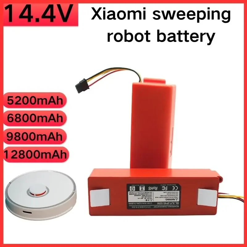 12800mAh 14.4v roborock s50 battery brr 2p4s 5200d original battery for Xiaomi Robot Roborock S50 S51 S55 T60 Accessory Spare