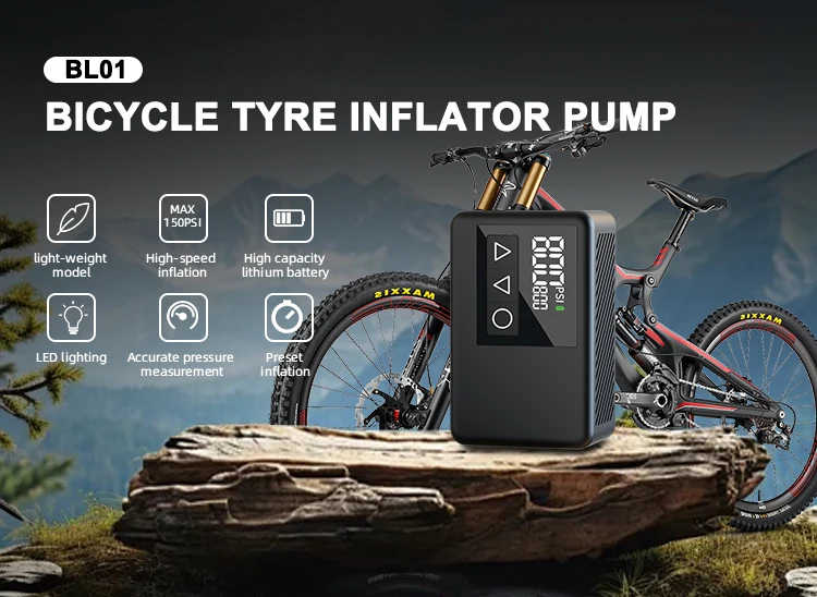 NEWO BL01 Ultra-Compact Air Compressor With Dual-Screen Display, High-Precision Sensor For Bicycle Tires