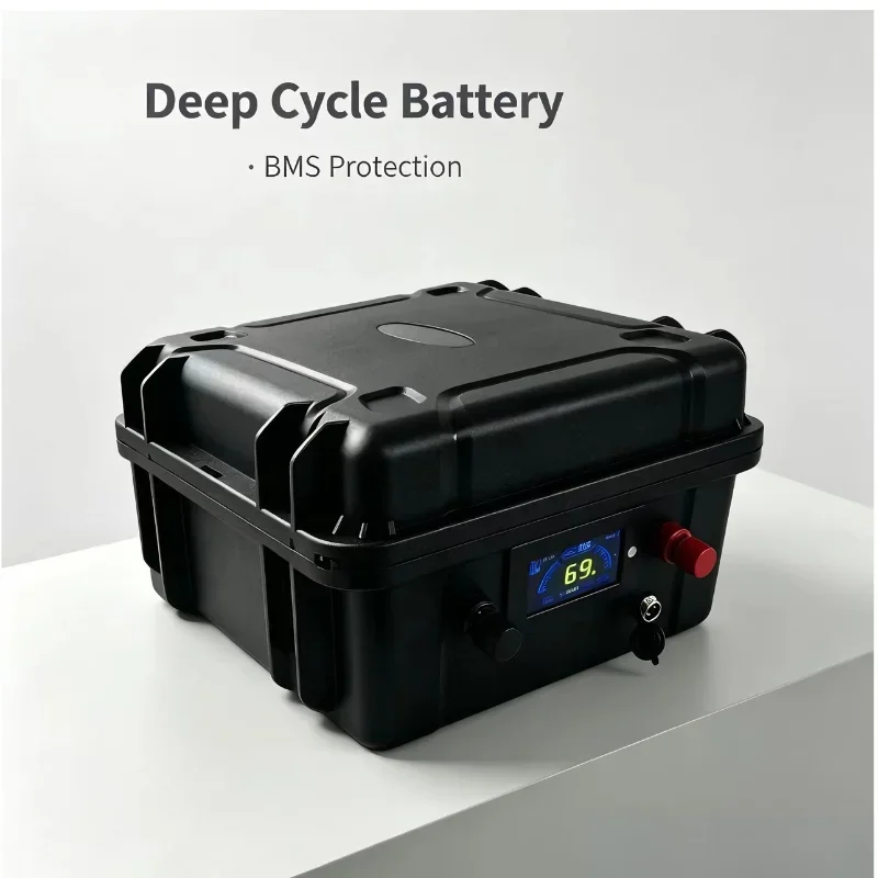 48V Rechargeable LiFePO4 Battery Pack, 50Ah‑200Ah Multiple Capacity Options, Deep Cycle Power Storage for Golf Cart, Gem Car, So