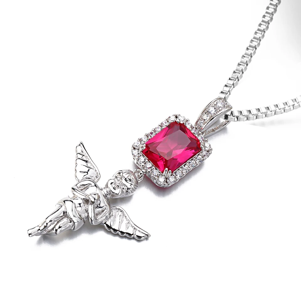 New Women's Angel Wing Pendant Girl Cz Zircon Religious Charms Neacklace Jewelry Party Accessories Gifts ﻿