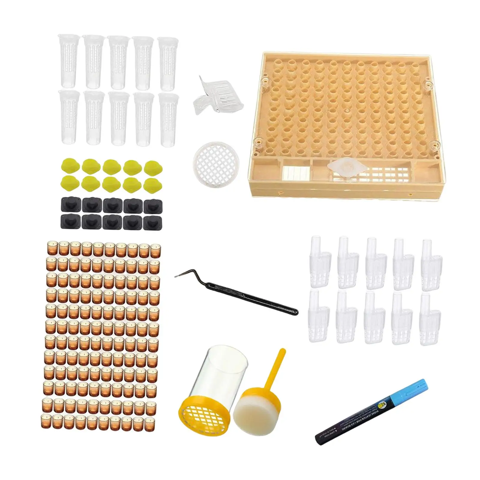 Bee Queen Rearing Grafting Kit Beekeeper Tool Queen Cups Durable Professional Beekeeping Supplies for Apiculture Accessories