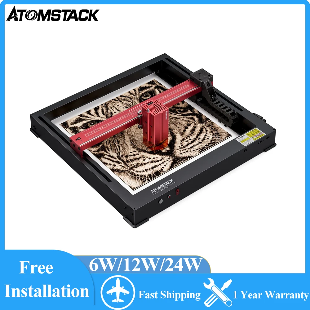 

New ATOMSTACK A6 A12 A24 PRO Laser Engraver Optical Power Unibody Frame CNC Laser Cutter and Engraver Machine Free-Installation