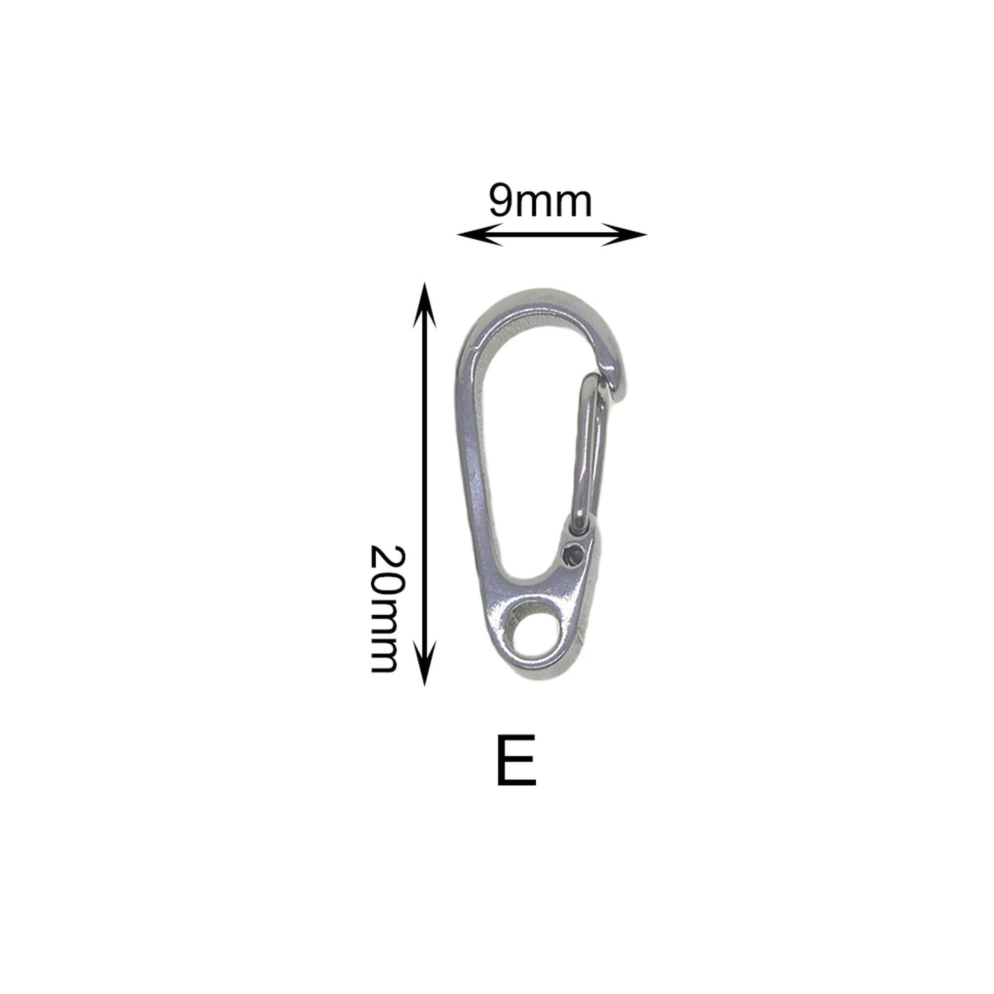 6pcs Mini Stainless Steel Spring Snap Hook Set