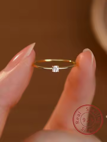 925 Sterling Silver Simplicity Classic Personalized Round Ring For Women Engagement Wedding Luxury High Quality Fine Jewelry