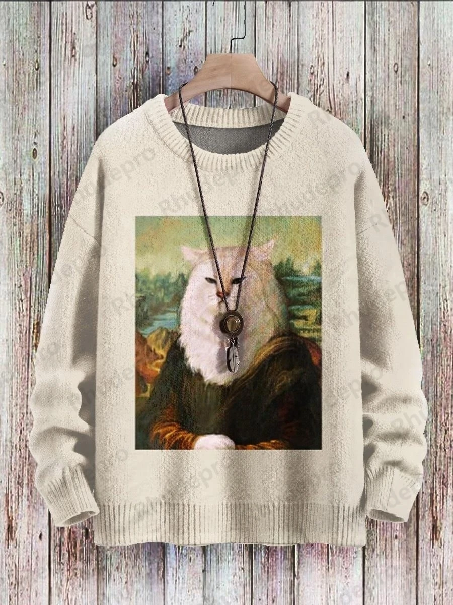 Christmas Cartoon Mushroom Pet Skull Sweater Graffiti Retro Vintage 3DPrint Pullover Harajuku Casual Unisex Winter Streetwear 14