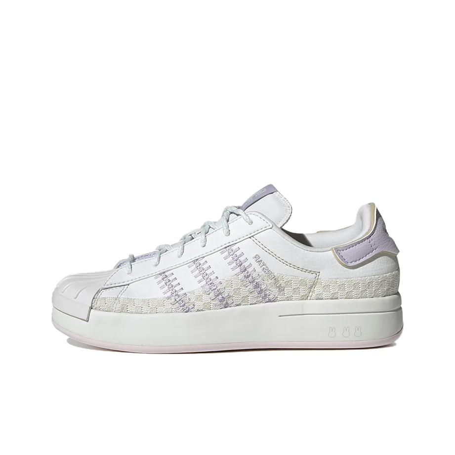 Adidas Originals Superstar Ayoon Skateboard Shoes Women's Low Top White/Purple IE1899
