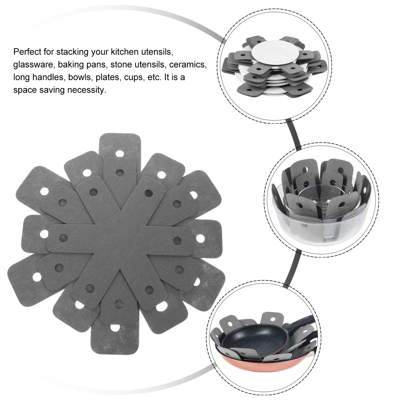 

12Pcs Heat Resistant Pan Pads Pot Protector Set for Non-Slip Kitchen Use Thick Absorbent Coasters Protect Countertops Creative