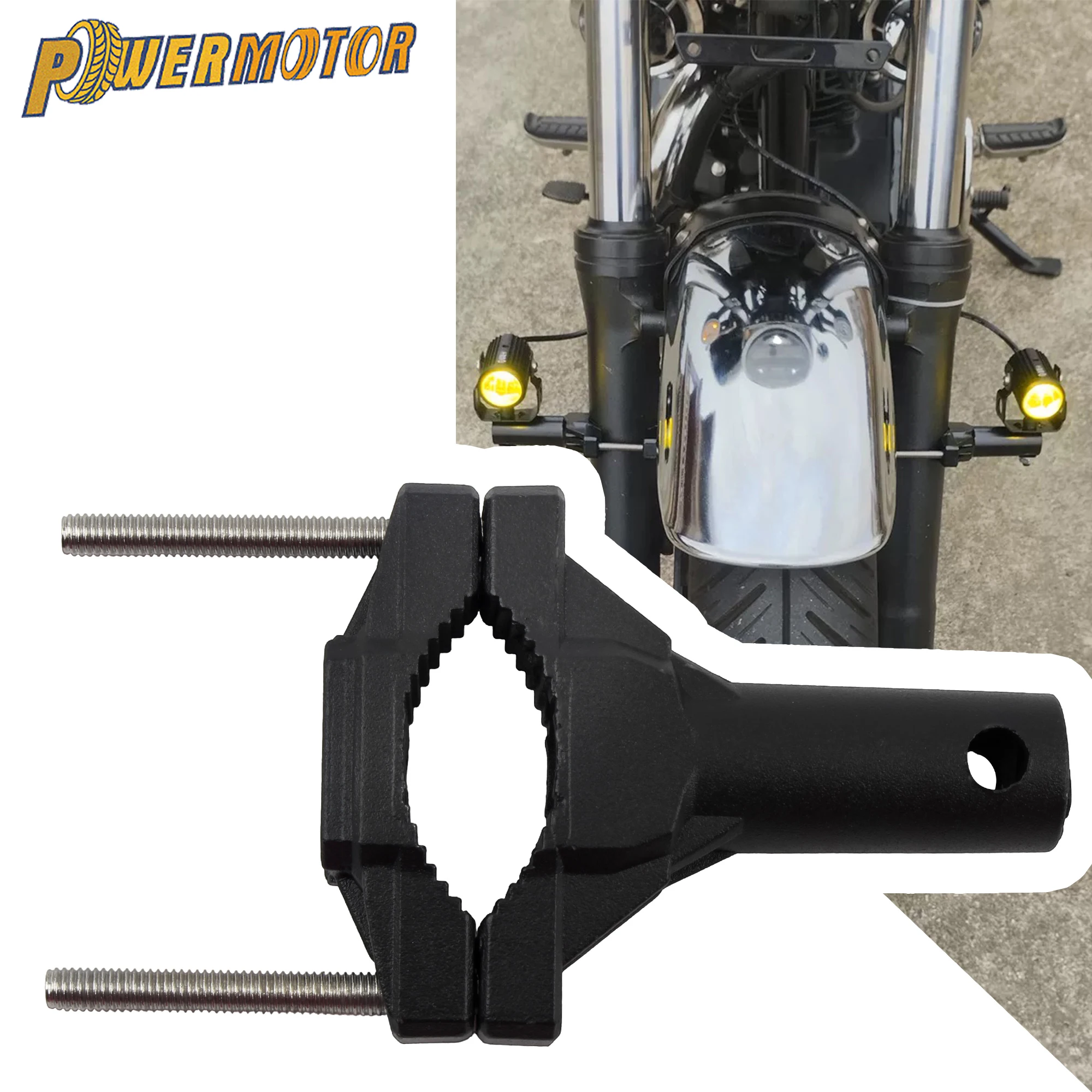 

Universal 2-3.8CM Motorcycle Headlight Bracket Modified Bumper Headlight Bracket Spotlight Extension Pole Frame Motocross Parts