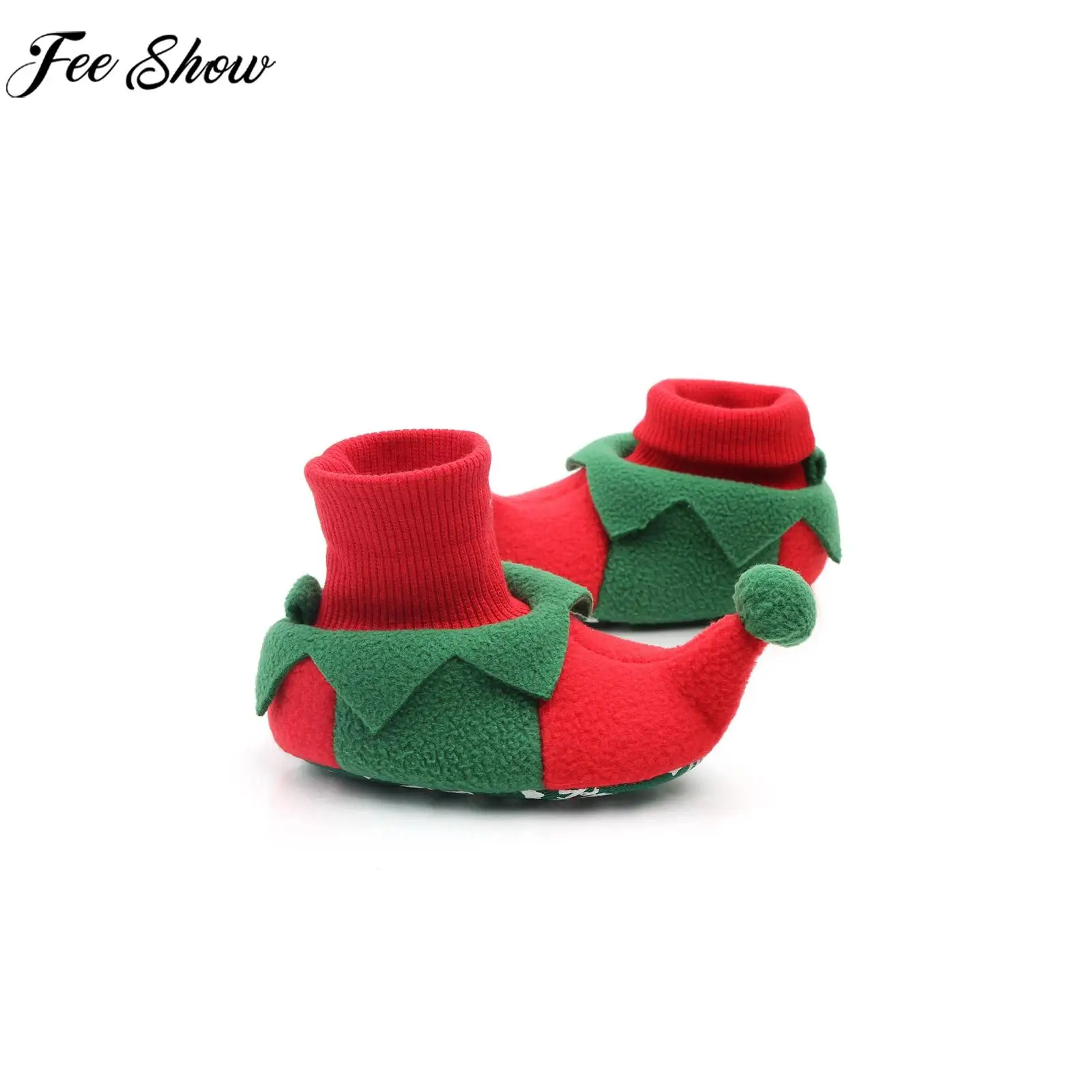 

Baby Toddler Christmas Boots New Year Birthday Party Santa Claus Cosplay Costume Soft Sole Prewalker Shoes Photography Props