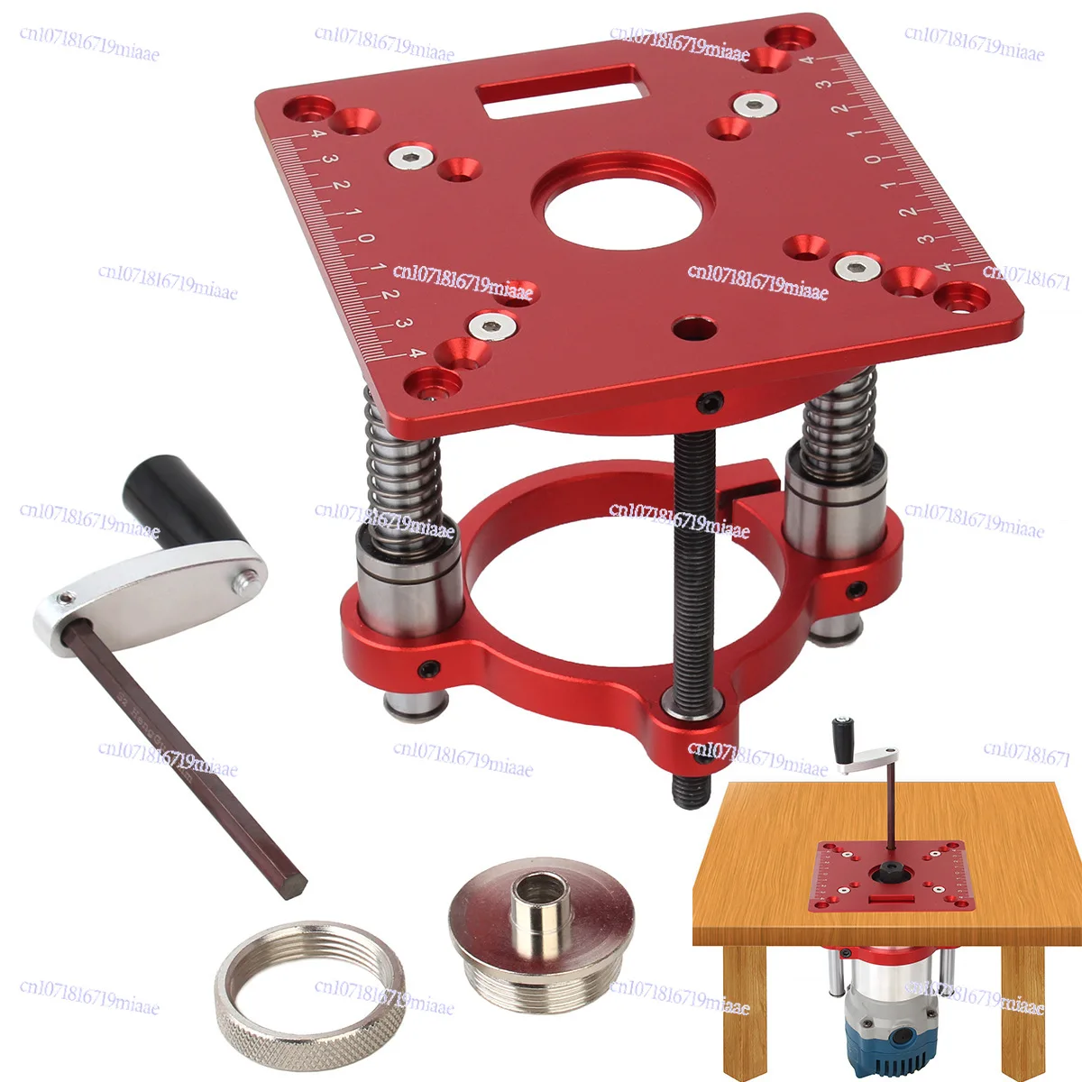 

Woodworking table table saw 65mm engraving machine with aluminum trimming table insert plate cutting