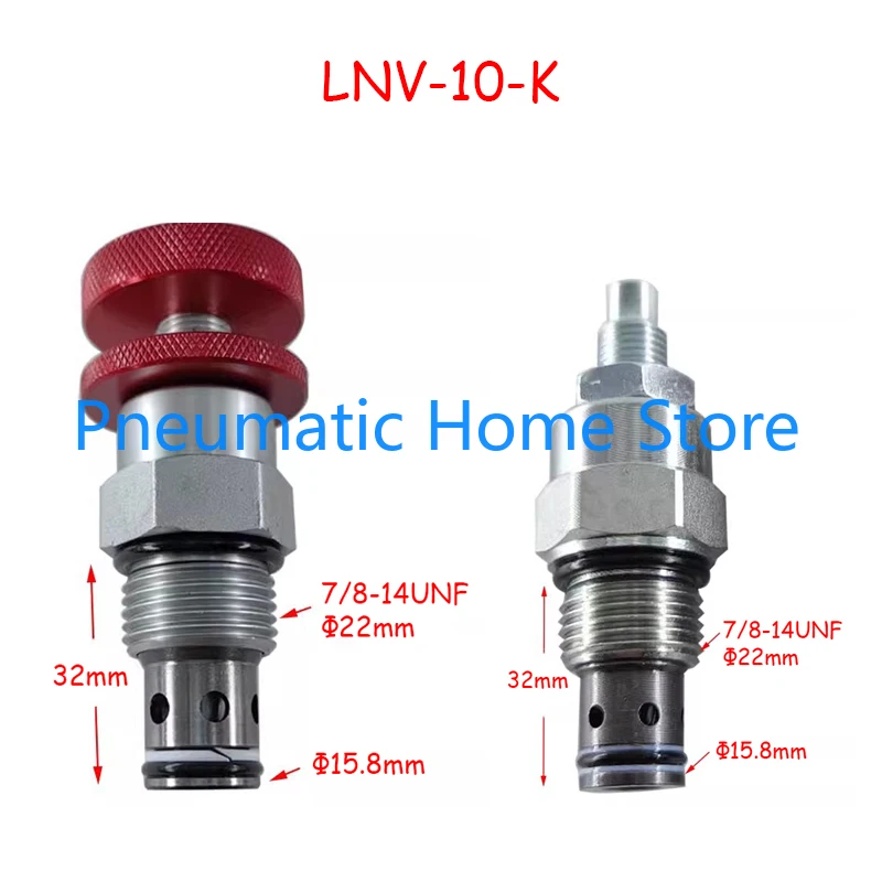 Hydraulic Two-way Globe Valve LNV-10-K Throttle Valve Manual Adjustable Speed Control