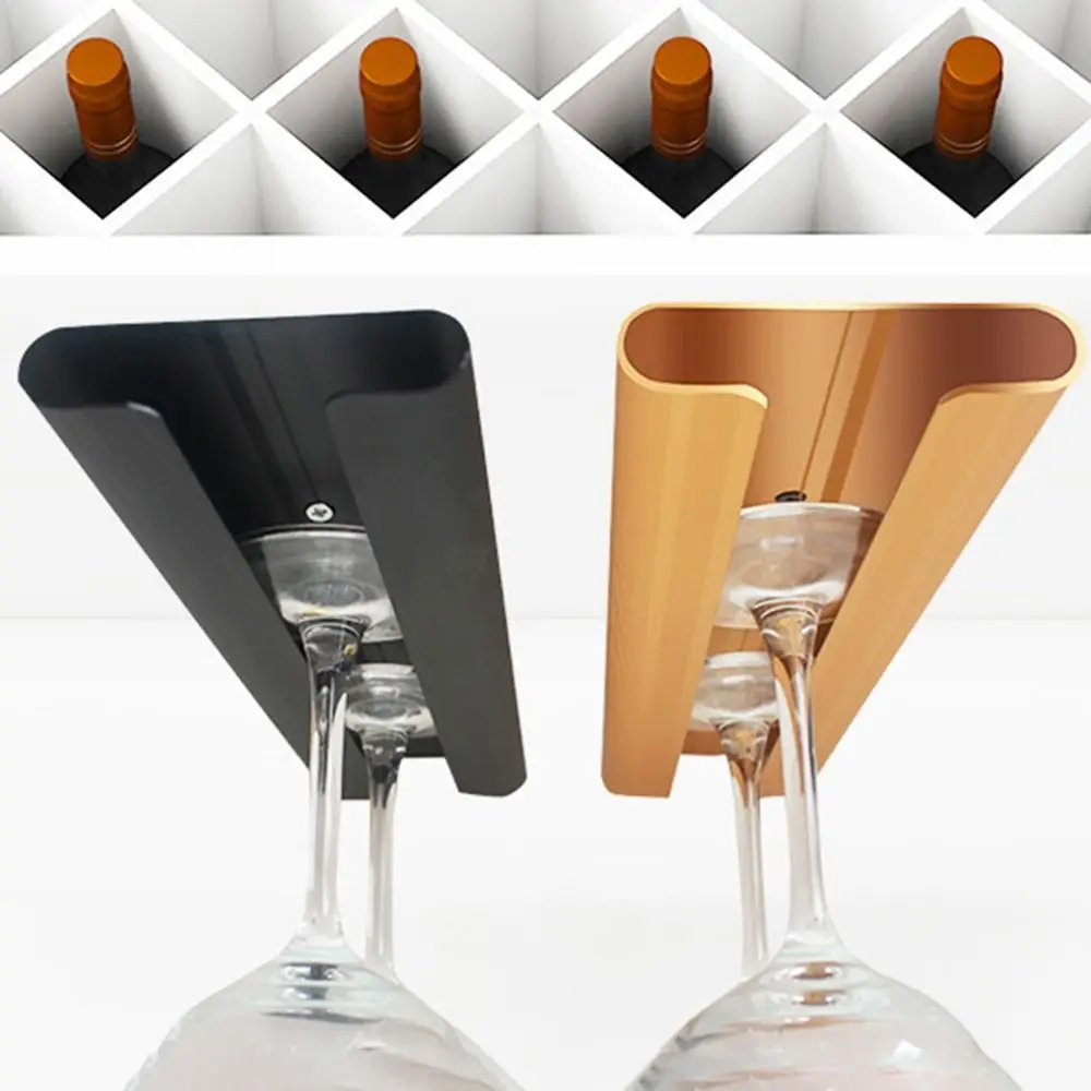 Aluminum Alloy Upside Down Wine Glass Holder Ventilation Rust-resistant Inverted Goblets Rack Hanging Waterproof