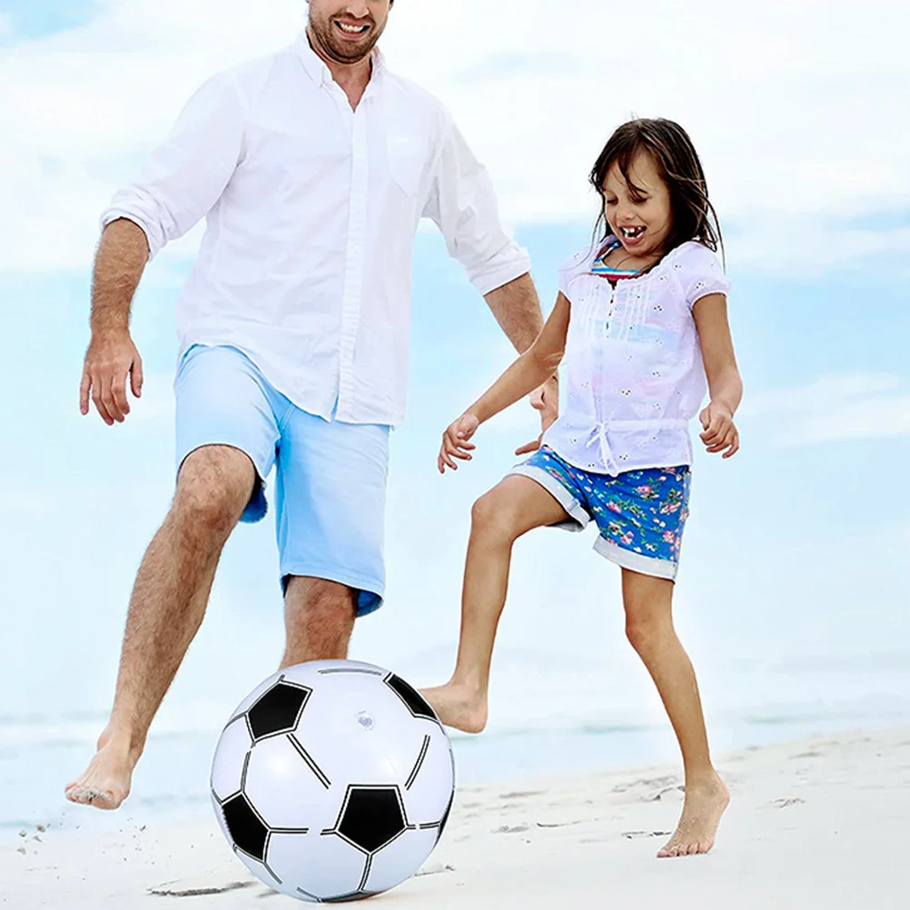 Pallone da Calcio Gonfiabile per Giochi in Spiaggia e Piscina, 40cm, Giocattolo Galleggiante, 3 Pezzi, per Feste all'Aperto e al Chiuso, Rimbalzo Elastico