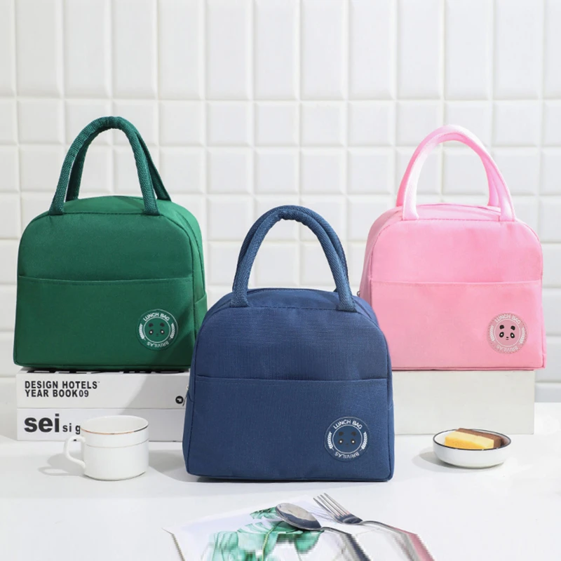 

Portable Lunch Bag Ice Cooler Pack Insulation Picnic Food Storage Bags For Girl Female Kids Tote School Bento Dinner Container