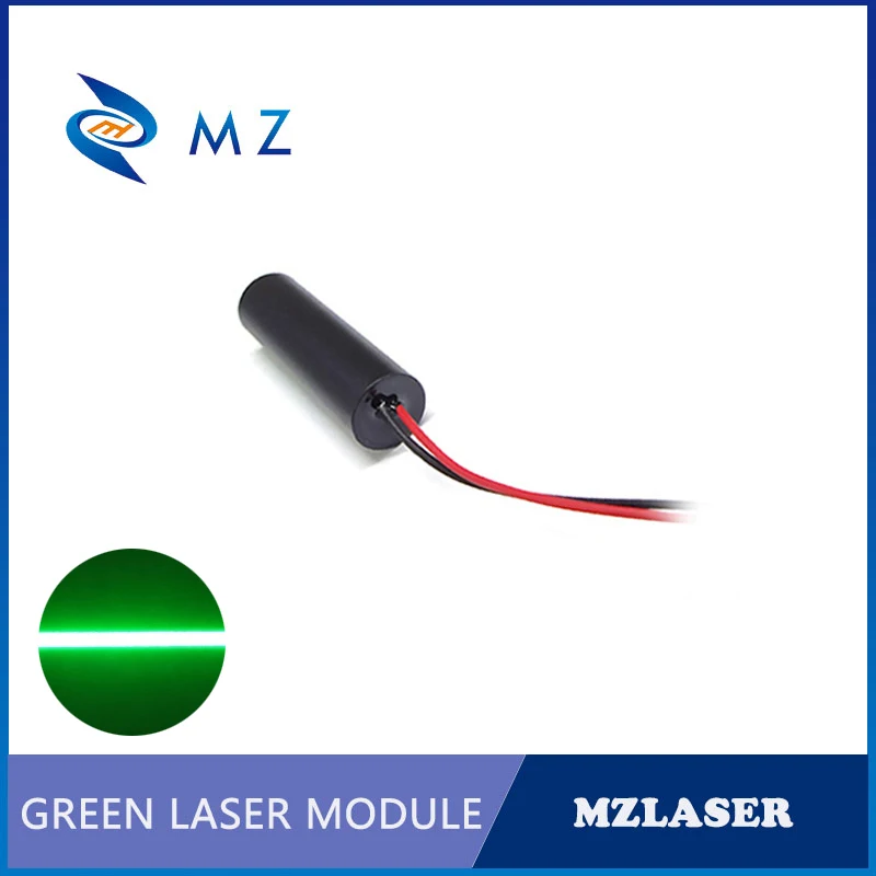 Green line laser D10mm 505nm 30mw divergence angle 110degree industrial grade  ACC drive circuit laser module