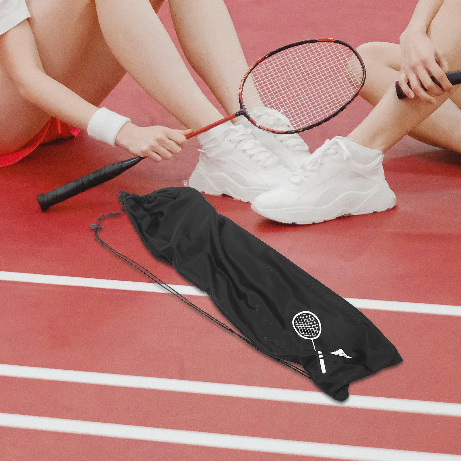 

Long-Lasting Thickened Lint Badminton Racket Bag Compact Portable Drawstring Pouch Perfect for Daily Use Outdoor Sports Racket