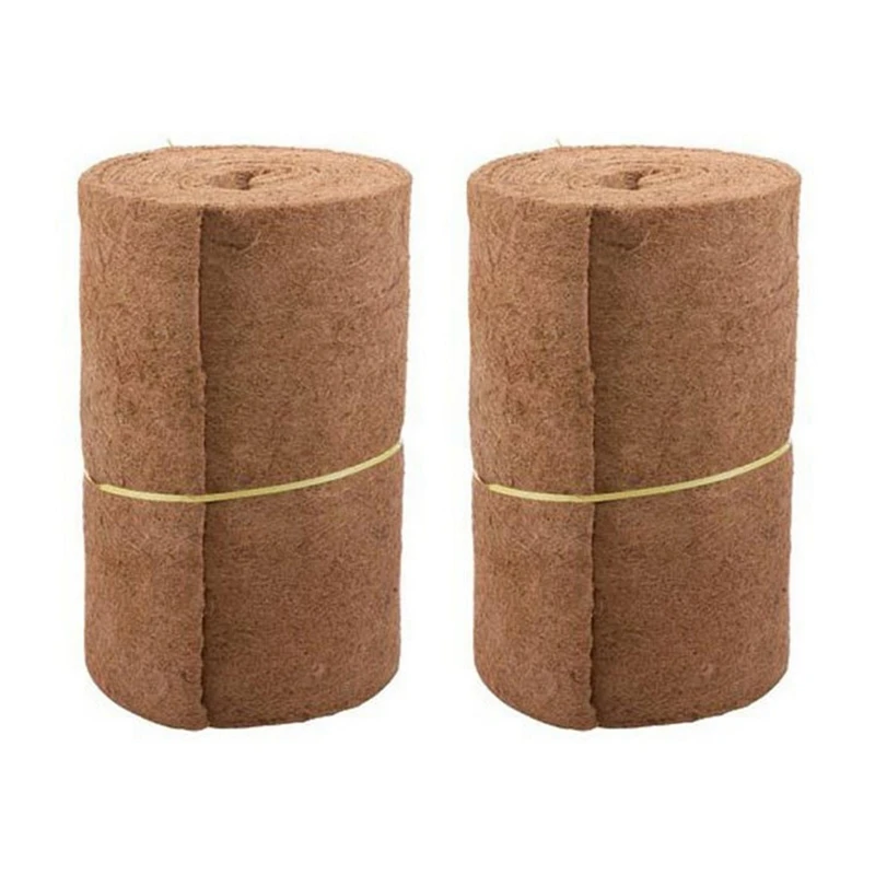 2X Liner Bulk Roll 0.5Mx1m Flowerpot Mat Coconut Palm Carpet For Wall Hanging Baskets Garden Supplies