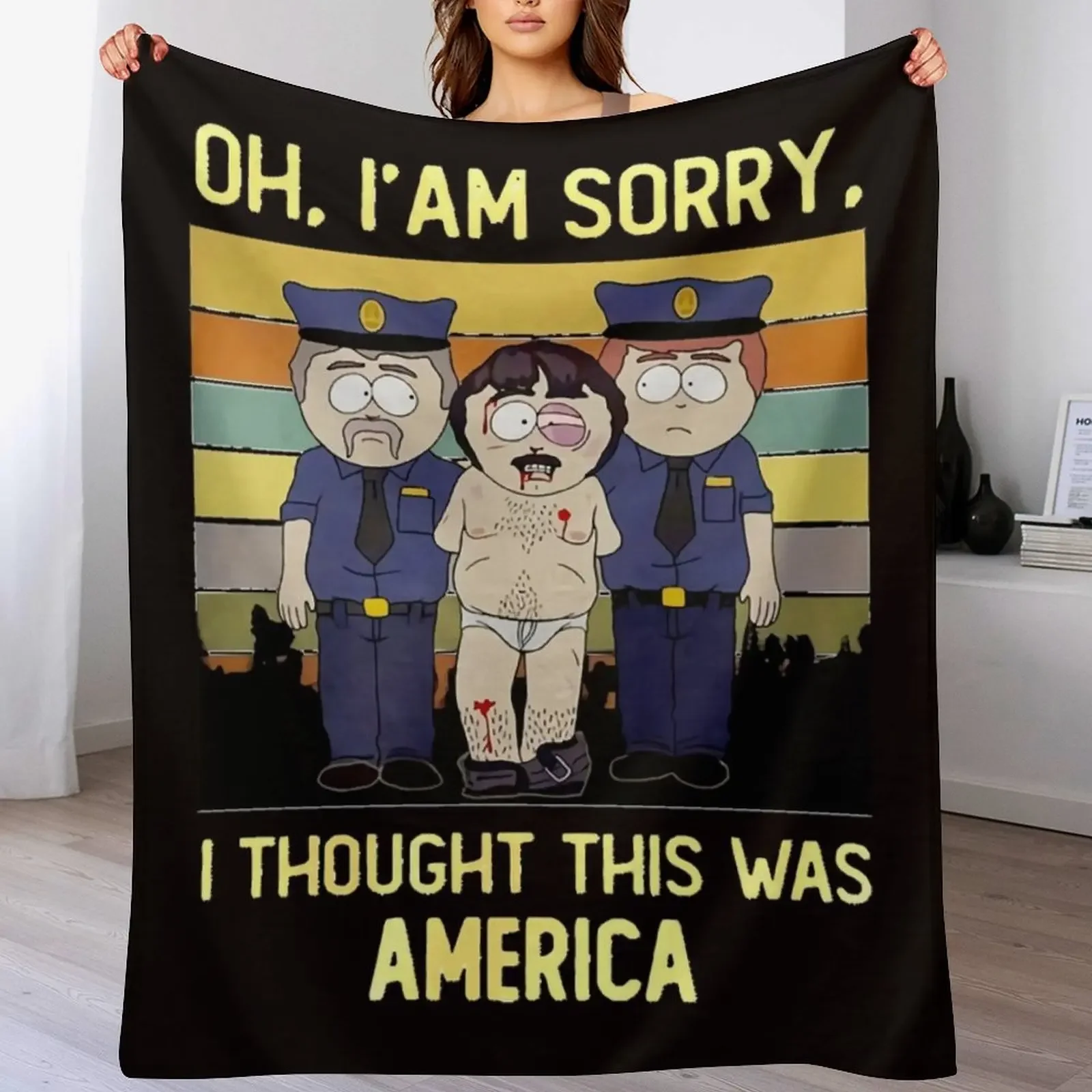 

Randy Marsh oh im Sorry i Thought This was America Vintage Throw Blanket For Sofa Thin Soft Blankets