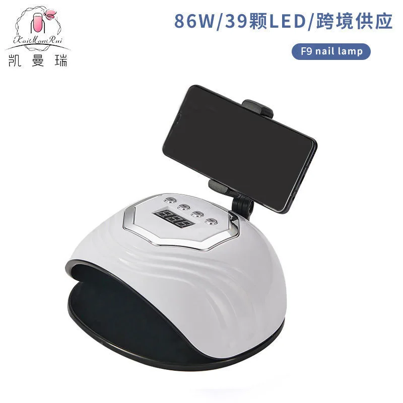 Luce per fototerapia per unghie transfrontaliera di vendita calda 86W con supporto per telefono cellulare luce per unghie uvled doppia sorgente luminosa per cottura delle unghie