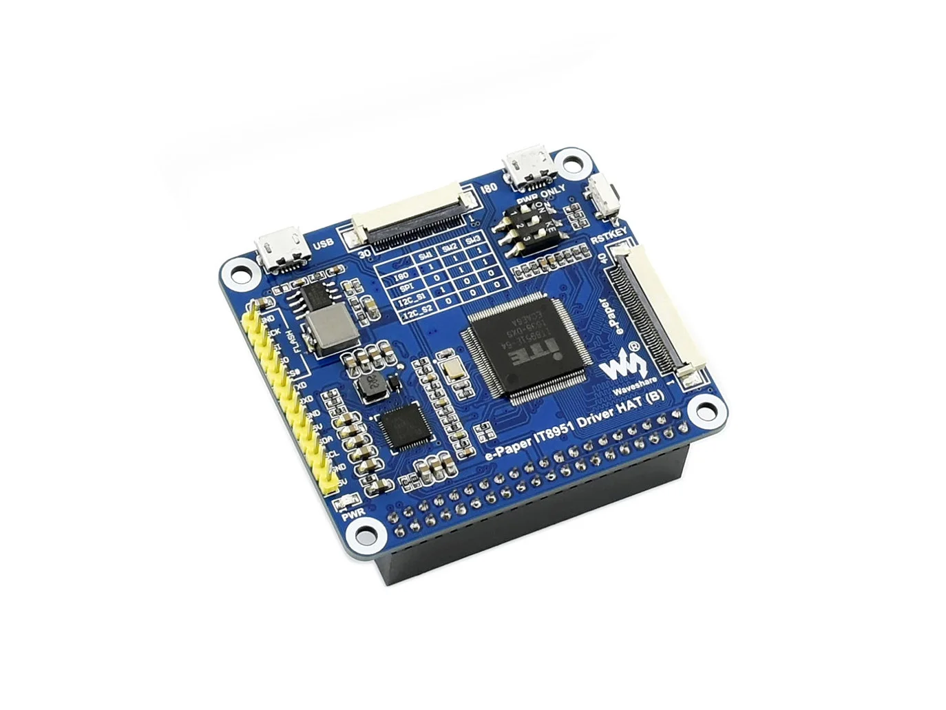 10,3 inch e-Paper HOED (D), 1872×1404, 10,3 inch flexibel E-Ink-display HOED voor Raspberry Pi, IT8951-controller, USB/SPI/I80-interfa