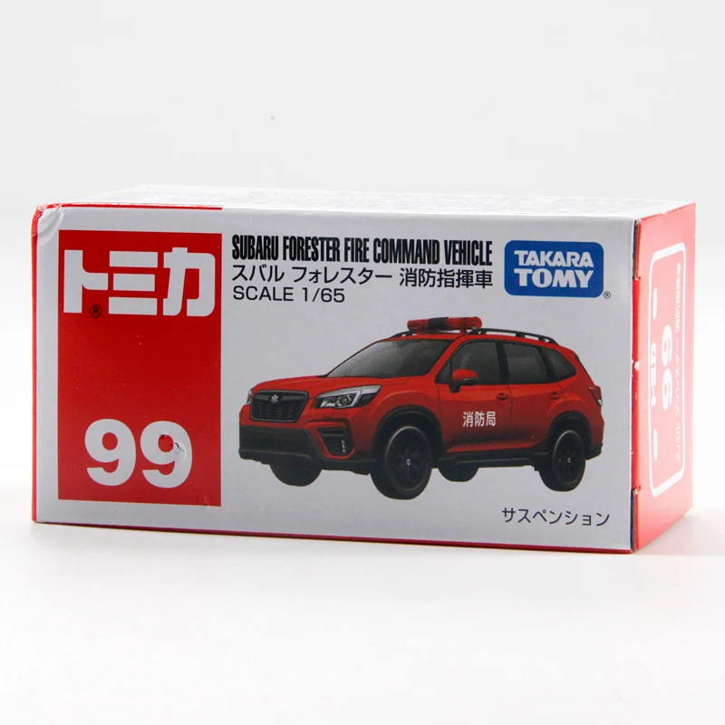 TAKARA TOMY красно-белая коробка № 99 Subaru Fire Command модель автомобиля из сплава детская коллекция демонстрационная игрушка, подарок для друзей.