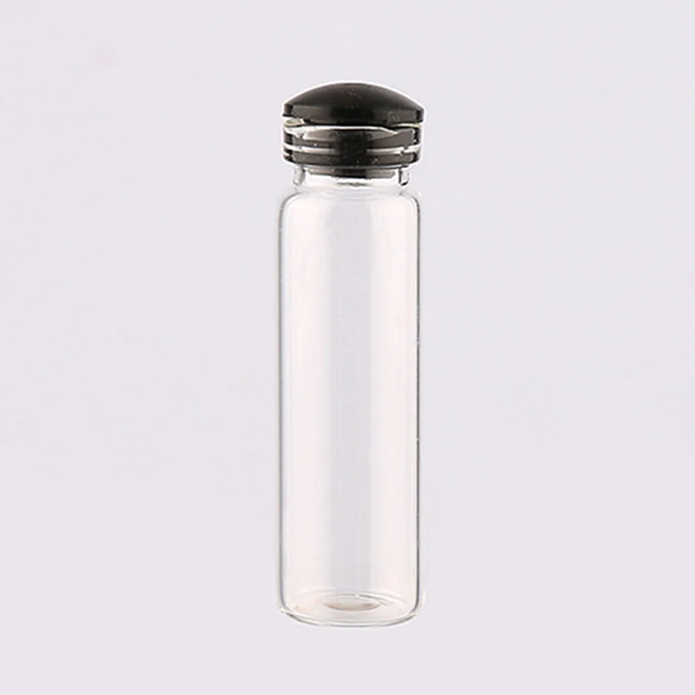 

50Pcs 2Ml Clear Mini Glass Wish Bottles Silicone Plug DIY Necklace Pendants Potpourri Jelly Balls Acrylic Rocks Flower Petals