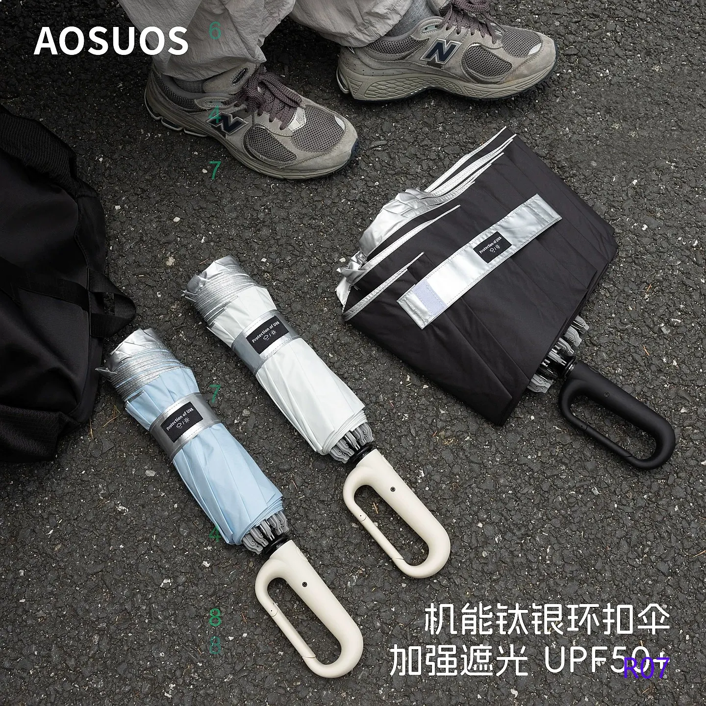 Folding Umbrella Automatic Open Close Reinforced Windproof Titanium Silver Coating UV Protection Rain
