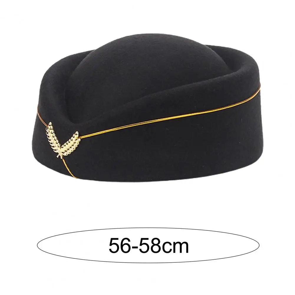 Solid Color Female Flight Attendant Hat Sweet Business Uniform Women Beret Caps Hats Stewardess Hat Cap Costume Cosplay Props