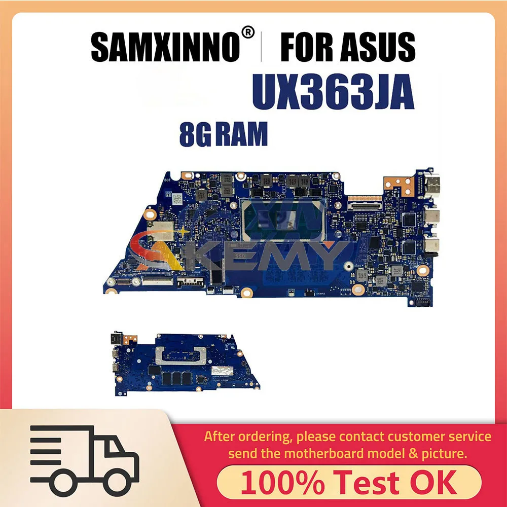 Notebook Motherboard For Asus Zenbook Flip UX363JA UX363JA RX363JA BX363JA Laptop Motherboard with i5 10th Gen CPU 8G RAM ﻿