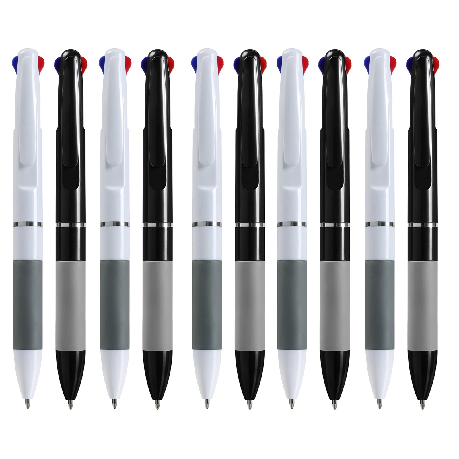 

50 шт. многоцветная ручка 3-в-1, 3-цветные выдвижные шариковые ручки