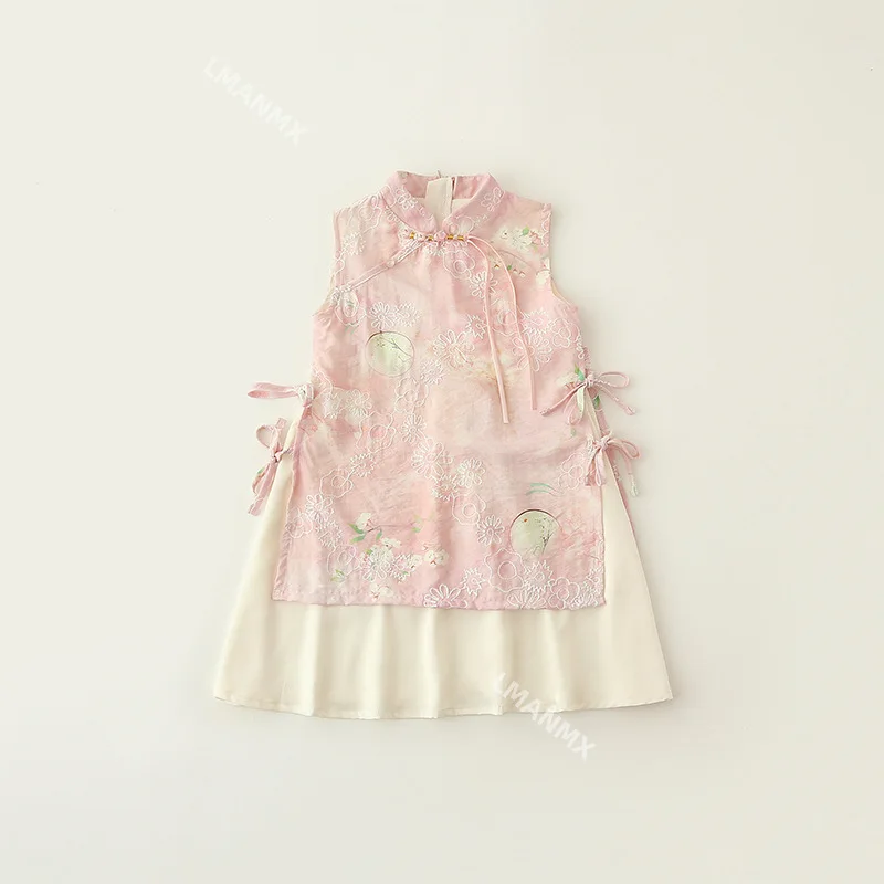 

Летний детский костюм Тан в стиле Новой Китайской Республики 2025 года, женское платье для выступлений