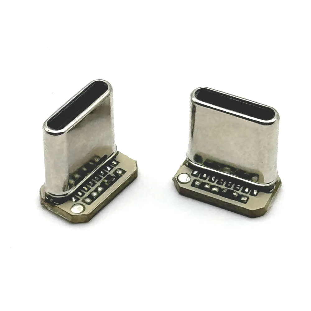 1/20Pcs 16Pin USB 3.1 Type C Male Head Vertical Patch Board 4Welding Wire Data Band PCB USB Board Usb C 16P Connector