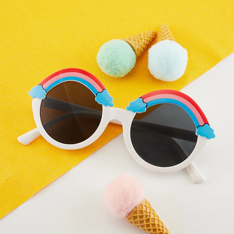 2023 New Kids Sunglasses Rainbow Colorful Fashion Children Sunglasses Girls Baby Shades Glasses Outdoor Sun Protection Eyewear