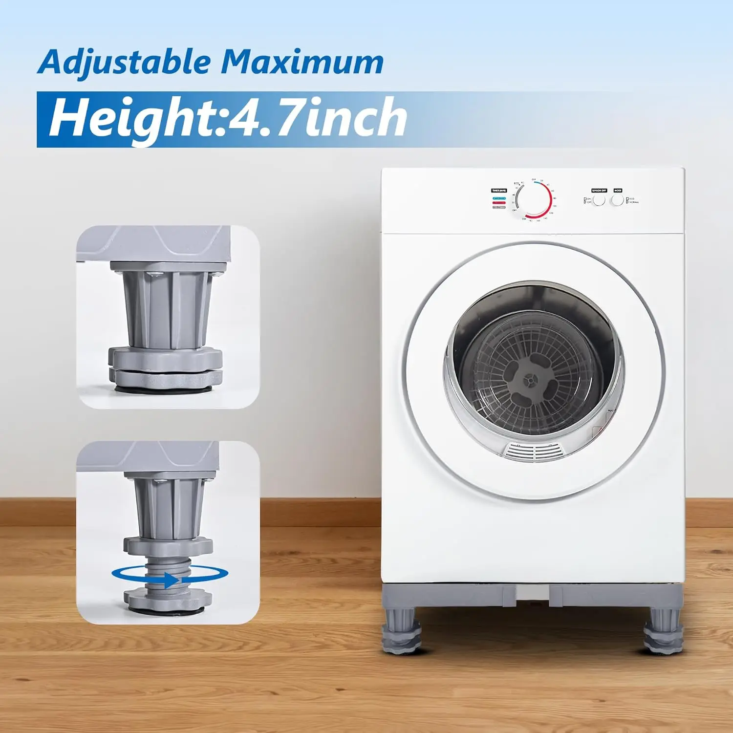 Washing machine base, mini fridge base, 4 sturdy feet, fridge base Washer and dryer base, non-slip