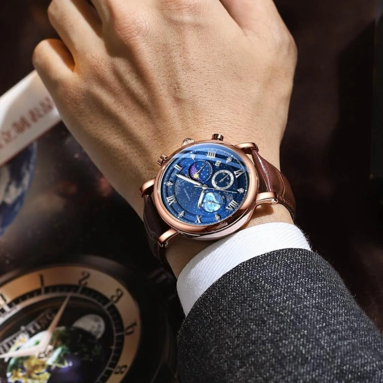 Multifunctional Vast Starry Sky Men's Watch, Waterproof, Luminous, Calendar, Premium Quality