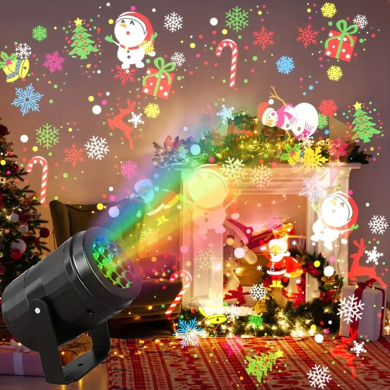 عيد الميلاد LED ندفة الثلج ضوء الإسقاط USB بالطاقة الدورية LED الليزر ضوء المرحلة لقضاء عطلة حفلة عيد الهالوين هدايا ديكور عيد الميلاد