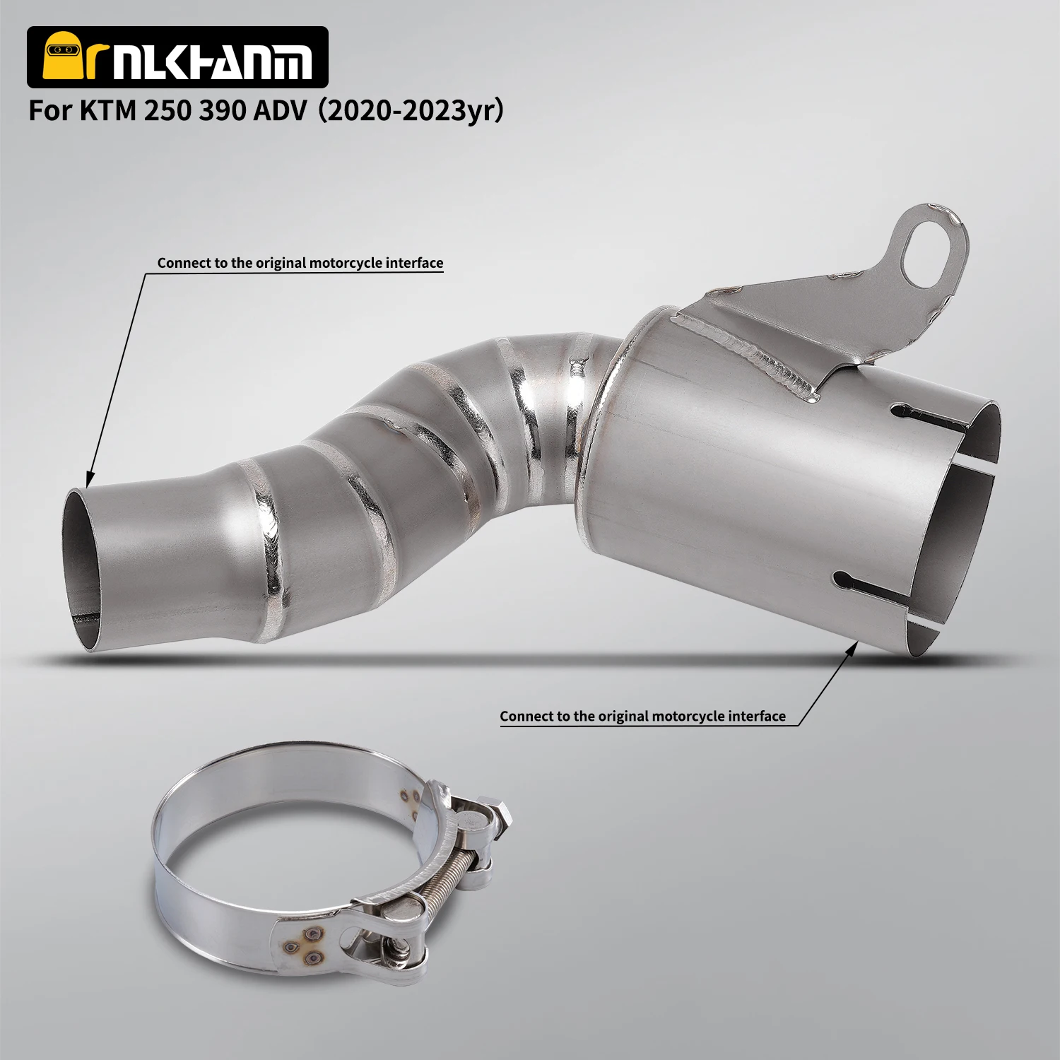 

For KTM 250 390 Adventure ADV 2020-2023 DUKE 250 390 Motorcycle Exhaust Catalyst Drum Removal Titanium Alloy Mid section Exhaust