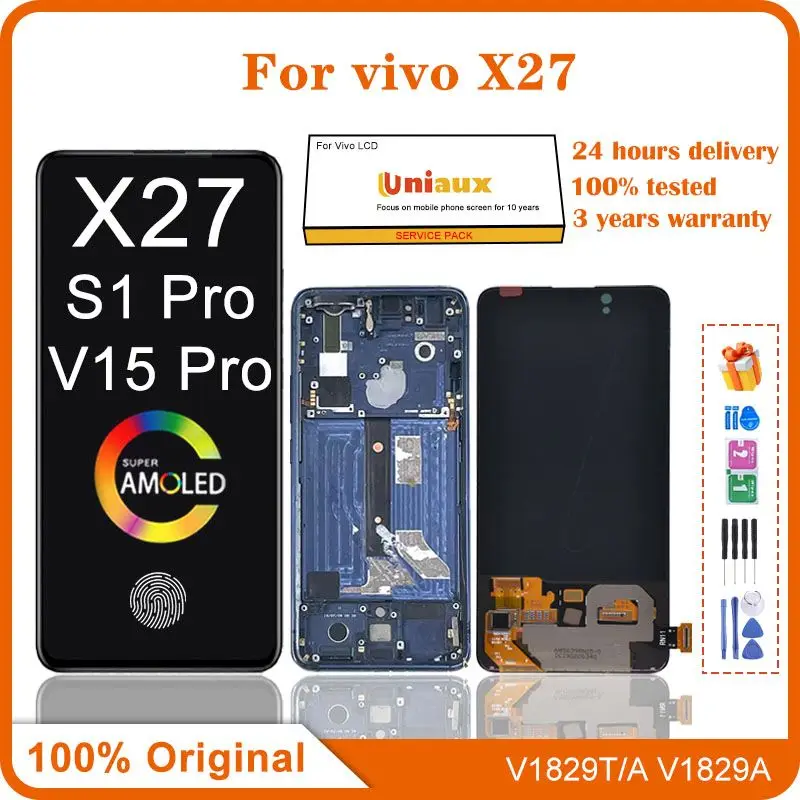 

6.39" For Vivo X27 V1829T V1829A V1838A ​V1829T/A LCD Display Touch Screen Digitizer Assembly Replacement